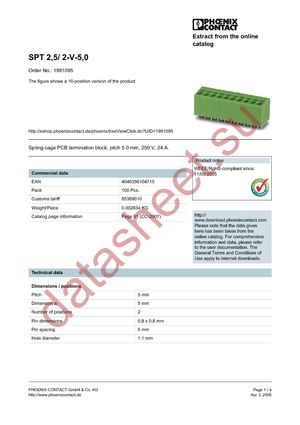 1991095 datasheet  